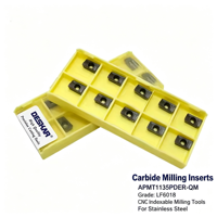 Plaquettes de fraisage en carbure DESKAR APMT1135PDER-QM LF6018, lames de tournage CNC indexables pour le traitement de l'acier inoxydable