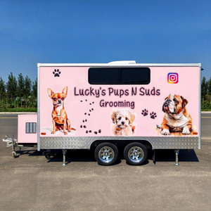 ONLYWEモバイルペットグルーミングバントラック犬用洗浄ステーションセルフサービスカート犬用グルーミングトレーラー（犬用サロン設備付き） - Product Image 1