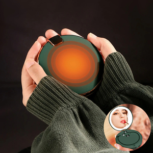 Calentador Eléctrico Portátil USB con Espejo de Maquillaje con Luz de Relleno, Banco de Energía para Manos, Invierno, Hogar, Viajes, Niñas - Product Image 1