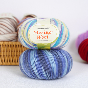 Hilo de lana merino suave degradado, 90% mezcla arcoíris, hilo variegado <span class=keywords><strong>para</strong></span> tejer a mano, <span class=keywords><strong>para</strong></span> suéter, bufanda, manta - Product Image 3