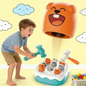 เกม whack-A-mole ของเล่นบรรเทาความเครียดสำหรับเด็กเพื่อฝึกความสามารถในการตอบสนองของเล่นแบบโต้ตอบพ่อแม่ลูก - Product Image 3