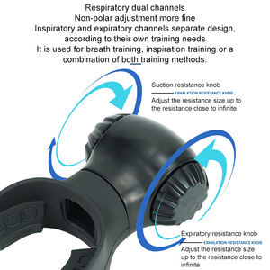 Dispositif d'entraînement respiratoire en silicone réglable Portable capacité pulmonaire entraîneur de respiration entraîneur d'exercice respiratoire - Product Image 5
