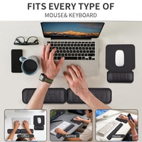 Ensemble de tapis de souris ergonomique en mousse à mémoire de forme personnalisé, tapis de bureau avec repose-poignet, ensemble de tapis de souris de jeu, accessoires informatiques en gel pour le bureau et la maison