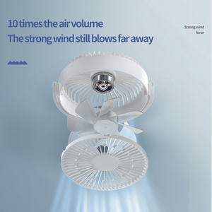 2-in-1 Hanging & Standing <b>Desk</b> Fan with Digital Display Silent USB Rechargeable Fan for Home & Kitchen - Product Image 3