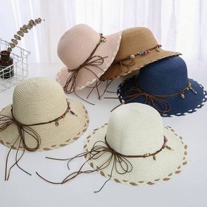 Female Seaside Sunshade Summer Wholesale Women Beach Sun <b>Straw</b> <b>Hat</b> With Bond Decoration - Product Image 1