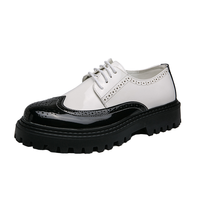 Mocassins Homme en Cuir de Vachette Confortables et Résistants à Semelle Plate Chaussures Décontractées Habillées Type Oxford Printemps Été Automne