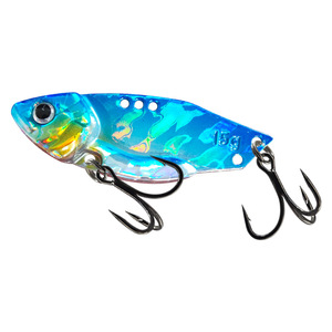 Vibra Lure 15g Blue Iridescent Bass Fishing Lure With Double Hooks - Product Image 1