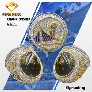 FH OEM ODM Alliage de cuivre N BA 2017 <span class=keywords><strong>Golden</strong></span> <span class=keywords><strong>State</strong></span> Warriors Championship Ring, serti de pierres, haut de gamme - Product Image 1