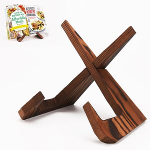 Soporte Multifuncional de Madera para Libros de Cocina, Soporte para Discos de Vinilo, Base de Madera para Exhibición, para Cocina y Sala de Estar - Product Image 1