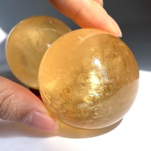 Sphère de Calcite Optique en Miel Naturel, Sphère de Calcite Jaune Spar d'Islande Amplificateur d'Énergie, Pierre de Guérison Feng Shui - Product Image 5
