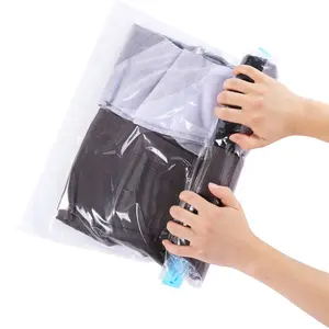 No Vacuum Needed Packing Organizers Travel Space Saver Bags Roll-Up Compression Storage For Travel And Home Storage