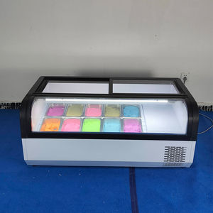 Chất lượng cao <span class=keywords><strong>10</strong></span> Chảo Countertop Ice Cream Tủ đông Gelato Ice Cream Tabletop hiển thị tủ đông - Product Image 5