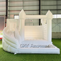 Nouveau château gonflable commercial gonflable de maison de rebond blanche populaire extérieur avec fosse à balles
