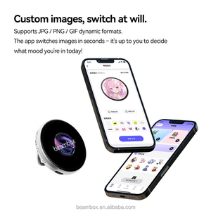 Suitable AI Gift Beambox 1.8inch HD 360x360 283PPI 500mAh Touchscreen <b>Smart</b> Dynamic <b>Electronic</b> Badge 16MB Storage 8-16h Battery - Product Image 2