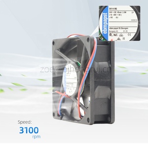 Ventilateur axial de refroidissement ebmpapst 8414NG 8CM 80*80*25mm 24VDC 2W 40.6CFM 3100RPM à roulement à manchon pour module de batterie, armoire et onduleur - Product Image 3