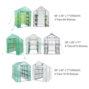 Serre portable d'extérieur Mini Walk In 3 Tiers 12 Étagères Stands PE Couverture <span class=keywords><strong>Petite</strong></span> Serre Walk-In <span class=keywords><strong>pour</strong></span> Plantes et Fleurs - Product Image 5