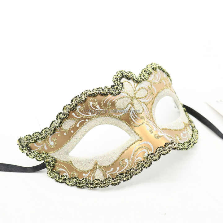 White High Quality Plastic Mardi Gras Party Venetian Style Plastic Masquerade Ball Costumes ...