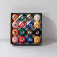 STELLARWAY Ensemble de 16 boules de billard personnalisées en cristal noir, boules de billard standard en résine de 57,2 mm, boules de billard de haute qualité