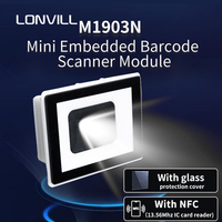 Módulo de Escáner de Código de Barras Integrado Mini LONVILLUSB RS232 con Opciones de Otras Interfaces, con Cristal y NFC