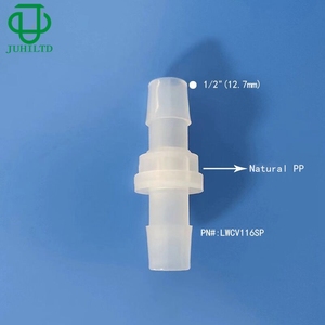 Válvula de retención unidireccional de PP natural, sin resorte, tamaño grande, con/sin resorte, conexión de 3/16 barb, 4.8mm DI, para suministro de agua y aire - Product Image 3