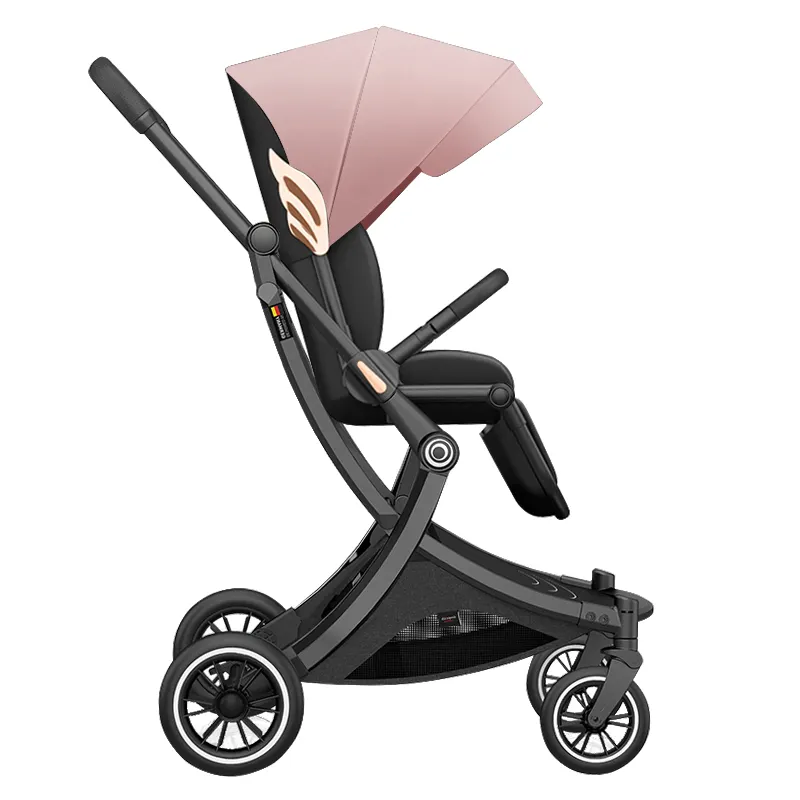 Poussette de luxe personnalisée poussette légère et pliable en une étape chariot pour bébé