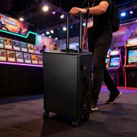Valise à roulettes grande capacité avec poignée télescopique, boîte de rangement pour cartes de classification professionnelles PSA/SGC/CSG