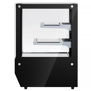 Vitrine réfrigérée de comptoir GGM Gastro - 160 litres - 900 mm - avec 2 étagères en verre - Rectangulaire - Noir - Product Image 4