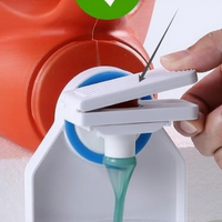 D6042 Organisateur de rangement pour la maison, distributeur de lessive avec récupérateur de gouttes, interrupteur à économie d'énergie, support de tasse et buse