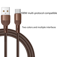 Cable de Carga Tipo C de Nailon Trenzado de 1M 1.5M 2M, 100W 480Mbps, Cable de Carga Rápida USB A a C, Listo para Enviar