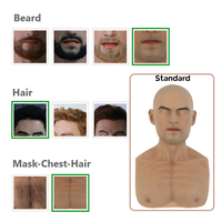 Masques de fête en silicone parfaits pour le cosplay, avec moustache, pour acteur ou actrice, cosplayeur, travesti