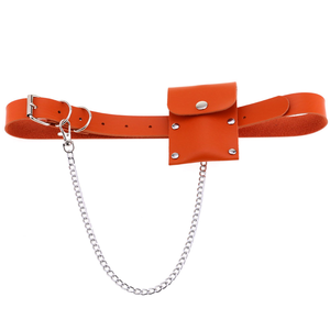 SY Ceinture en cuir à œillets avec chaîne détachable Femmes Hommes Punk Rock Ceintures pour pantalons en jean - Product Image 6