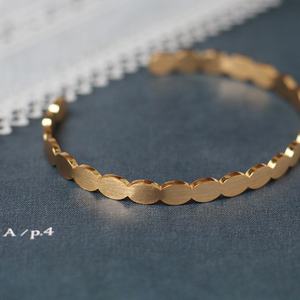 Brazalete de apertura de oro y acero inoxidable, Logo personalizado en forma de C, brazalete cepillado, 2020 - Product Image 3