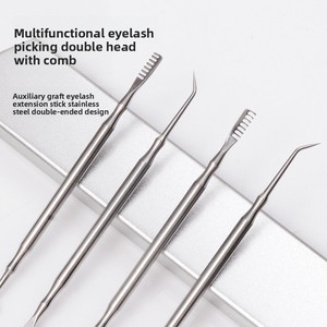 Herramienta de elevación de pestañas de acero inoxidable al por mayor con peine rizador de pestañas herramienta de aseo de ayuda de extensión con función de elevación de pestañas - Product Image 2