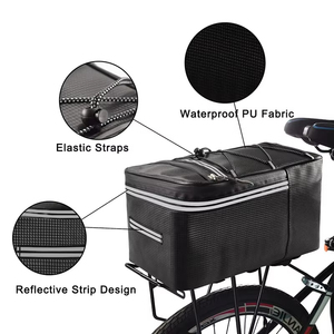 Sacoche de porte-bagages arrière pliable <span class=keywords><strong>et</strong></span> écologique, sac de rangement étanche de 12L/15L pour vélo de route <span class=keywords><strong>et</strong></span> VTT - Product Image 6