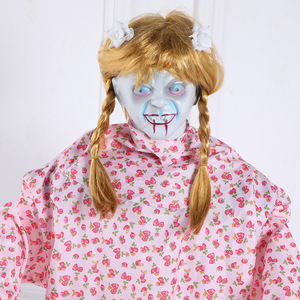 <span class=keywords><strong>Animé</strong></span> <span class=keywords><strong>Halloween</strong></span> Animatronic Floral Ghost Woman Prop avec mouvement de tête Décoration d'horreur activée par le son - Product Image 3