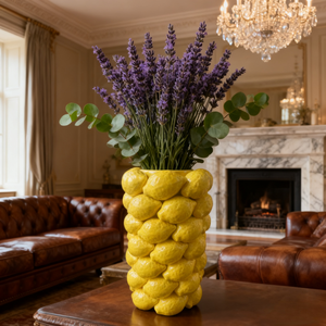 Jarrón de Cerámica Amarillo Limón Moderno 2025 para Decoración de Interiores, Jarrón de <span class=keywords><strong>Flores</strong></span> <span class=keywords><strong>con</strong></span> Diseño de Limón 3D en Forma de Fruta - Product Image 5