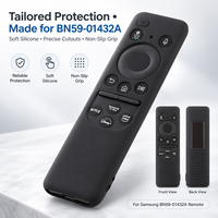 Housse en silicone pour télécommande solaire Samsung BN59-01432A avec trou pour micro, anti-poussière, pour salon