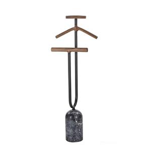 Décoration nordique élégante, porte-manteau en bois massif moderne, autoportant, 1 étagère, 40x18x115cm, pour bureau, bois et métal - Product Image 1