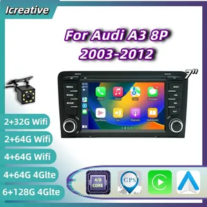 Autoradio Android pour Audi A3 8P 2003-2012 7 pouces Carplay sans fil Multimédia Android Auto 2Din Stéréo Autoaudio Navigation GPS - Product Image 1