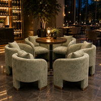 Chaise de salle à manger contemporaine et moderne de luxe, rembourrée, pour hôtel, restaurant, café, mobilier commercial, fauteuil avec dossier incurvé