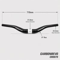 Guidon de trottinette électrique Carbonrevo réglable en hauteur, barre de direction de qualité supérieure, ajustement parfait, installation facile, léger