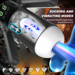 Masturbador Masculino Giratorio con Agarre Impermeable, Telescópico, Automático, Tipo Copa de Avión, 8 en 1, Juguete Sexual con Succión para Hombres, Superventas - Product Image 2