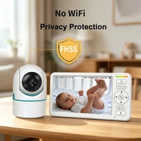 Caméra de surveillance pour bébé avec écran HD 720P de 6 pouces, vision nocturne, capteur de température, audio bidirectionnel sans fil, portée de 1000 pieds