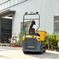 Livraison Gratuite – Mini Dumper sur Chenilles 1500 kg avec Moteur Diesel CE EPA et Benne Hydraulique pour Travaux Agricoles et de Construction
