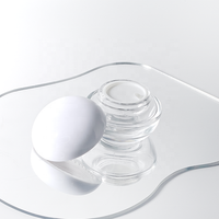 Botol perawatan kulit kaca Losion, Set 30ml botol krim kaca transparan 30g botol krim polos untuk kemasan Serum