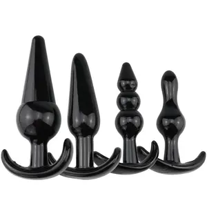 Netphi Silicone Anal Plug Pack of 4 Butt Plugs Set for Beginners Starter Set