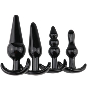 Netphi Juego de 4 Tapones Anales de Silicona para Principiantes, Impermeables, para Juegos Sexuales Anales, Kit de Inicio - Product Image 1