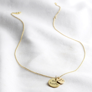 Collar con Colgante de Moneda de Oro de Acero Inoxidable al por Mayor de Joyería <span class=keywords><strong>China</strong></span>, Collar Personalizado con Nombre Grabado para Bebé Niña Niño, Collar Familiar para Mamá - Product Image 5