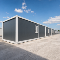 Maison conteneur démontable CE économique de 20 pieds et 40 pieds pour logement du personnel à vendre avec toilettes et douche