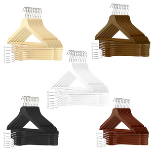 Móc áo gỗ in logo tùy chỉnh, thân thiện với cửa hàng, 22 năm sản xuất, bán chạy, dành cho áo khoác/áo vest/váy/quần tây, tủ quần áo - Product Image 3